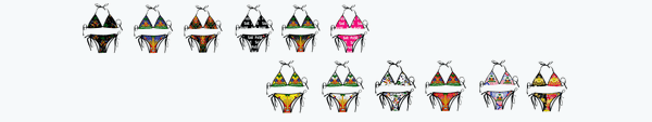 TMMG Haiti Dashiki Print Couture Detail Two Piece Bikini Swimwear