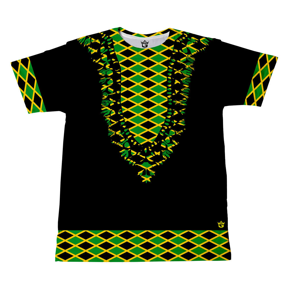TMMG JAMAICAN FLAG DASHIKI STYLE T SHIRT