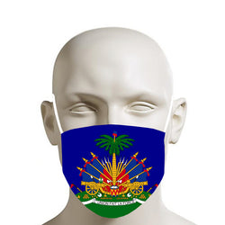 BLUE TMMG HAITIAN FLAG FACE MASK
