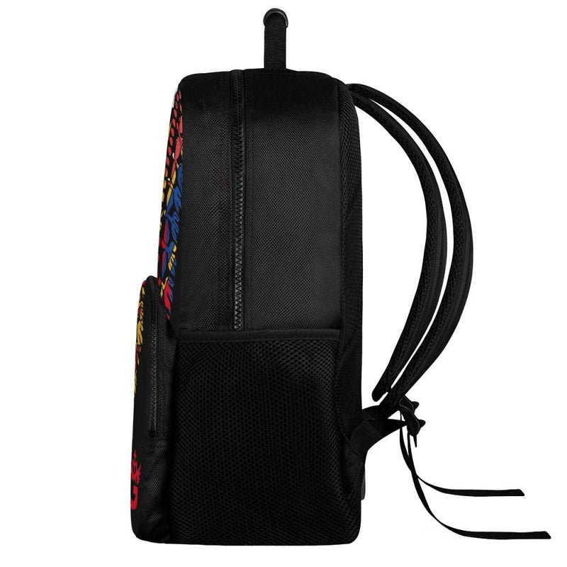 TMMG Black Haitian Flag Dashiki 17 Inch Backpack