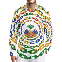 TMMG Luxury Haiti Flag Urban Link Dress Shirt