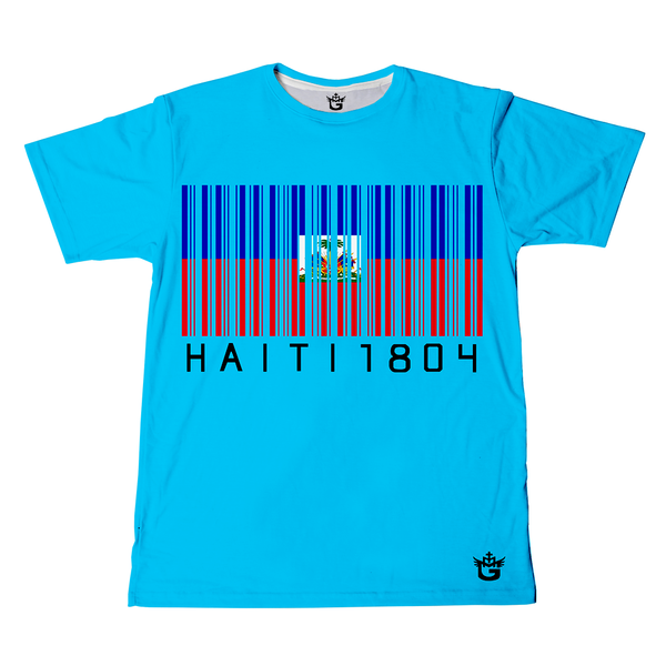 TMMG HAITI HAITIAN FLAG 1804 BAR CODE T-SHIRT