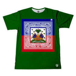 TMMG GREEN HAITIAN FLAG BANDANA T-SHIRT