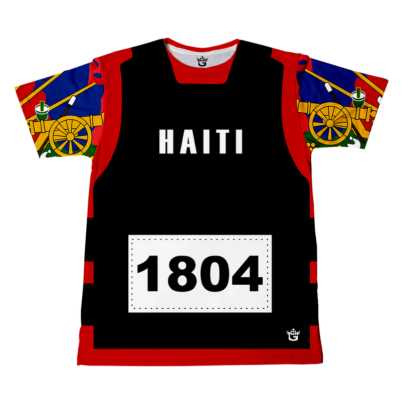 TMMG RED HAITIAN FLAG HAITI 1804 BULLETPROOF VEST STYLE T-SHIRT