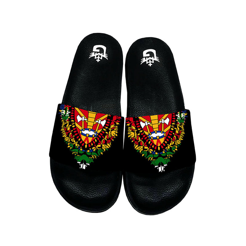 TMMG Haitian Flag Dashiki Men's Luxury Slide Sandals