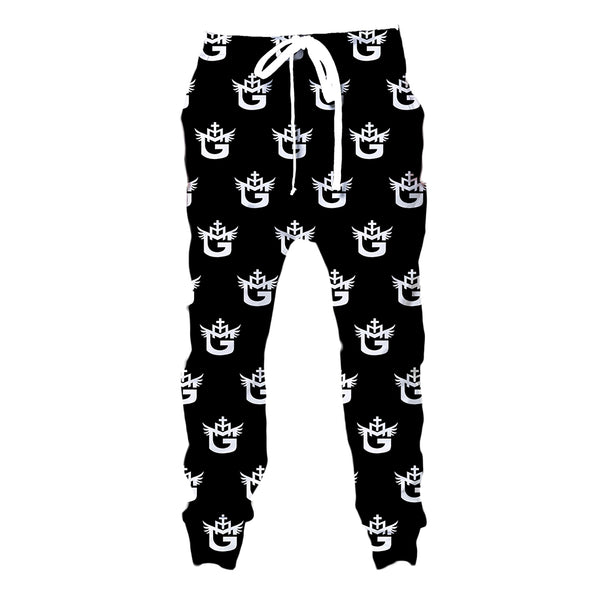 TMMG LUXURY WHITE ON BLACK ALL OVER JOGGER