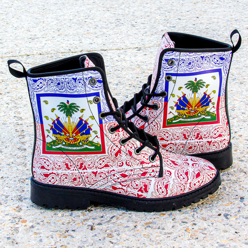 TMMG HAITI HAITIAN FLAG BOOTS BANDANA