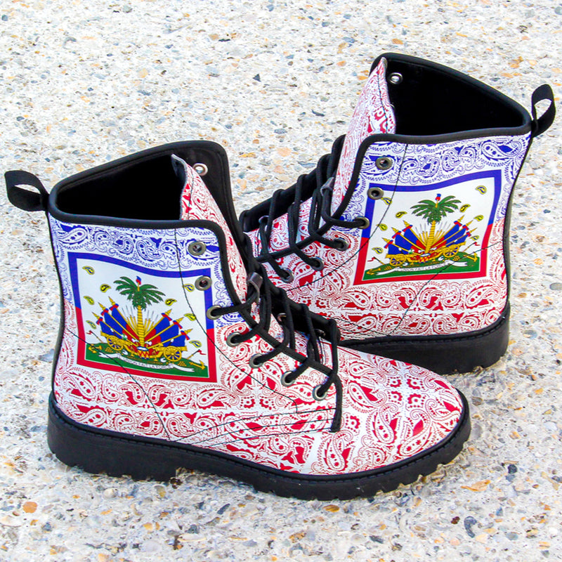 TMMG HAITI HAITIAN FLAG BOOTS BANDANA