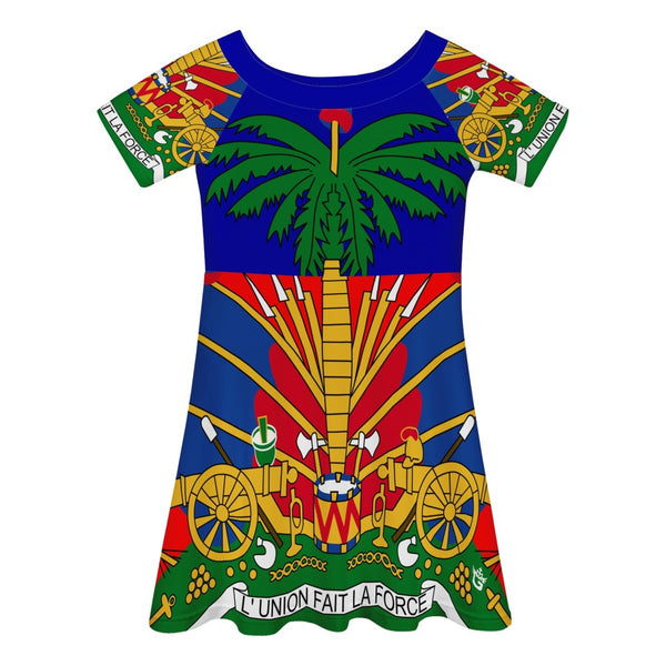 TMMG Haitian Flag Kids Casual Dress  (Toddler & Youth)