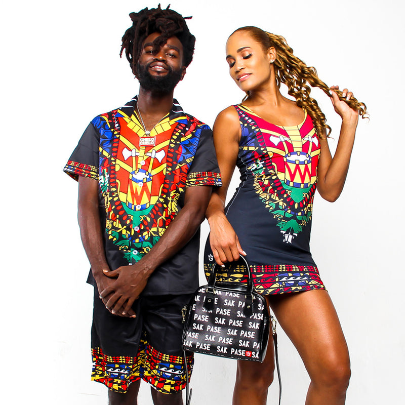 TMMG HAITIAN FLAG DASHIKI CABANA SET