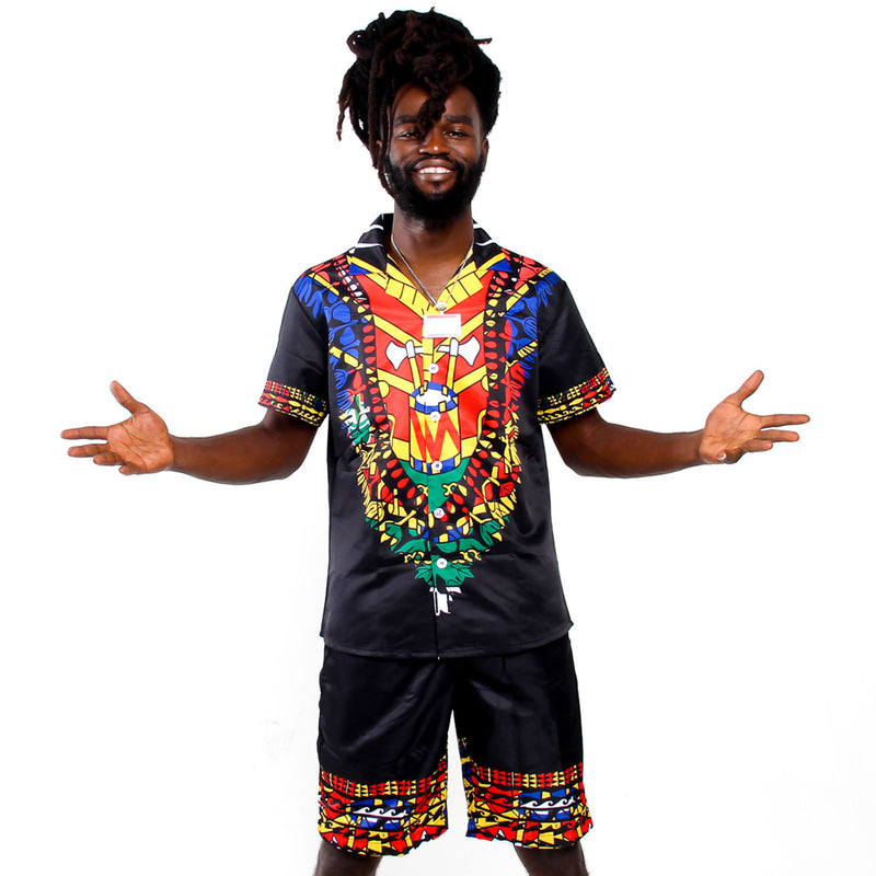 TMMG HAITIAN FLAG DASHIKI CABANA SET