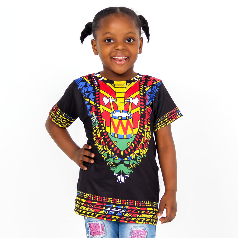 TMMG Haiti Haitian Flag Dashiki Kids T-shirt (Toddler & Youth)