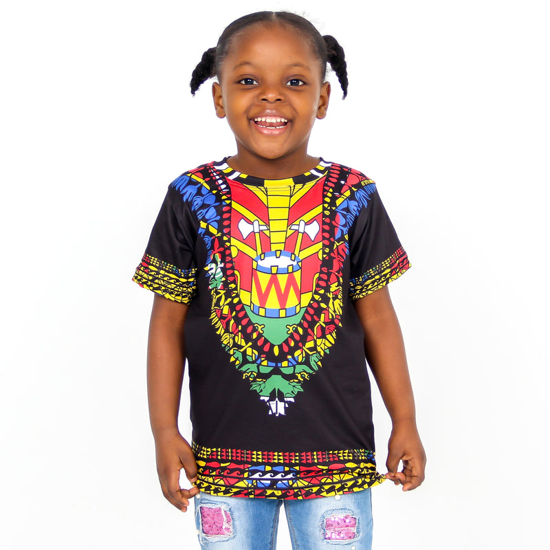 TMMG Haiti Haitian Flag Dashiki Kids T-shirt (Toddler & Youth)
