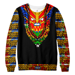 TMMG HAITIAN FLAG DASHIKI SWEATER S. ALL OVER