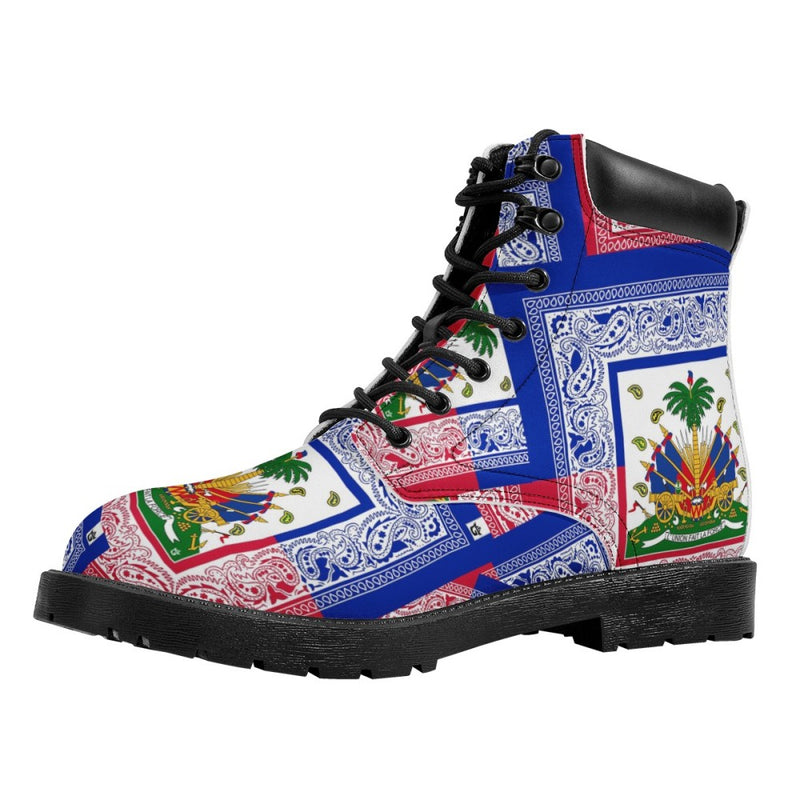 TMMG HAITI HAITIAN FLAG BANDANA BOOTS