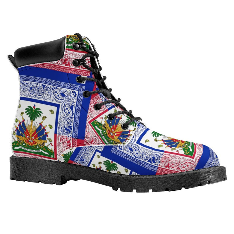 TMMG HAITI HAITIAN FLAG BANDANA BOOTS