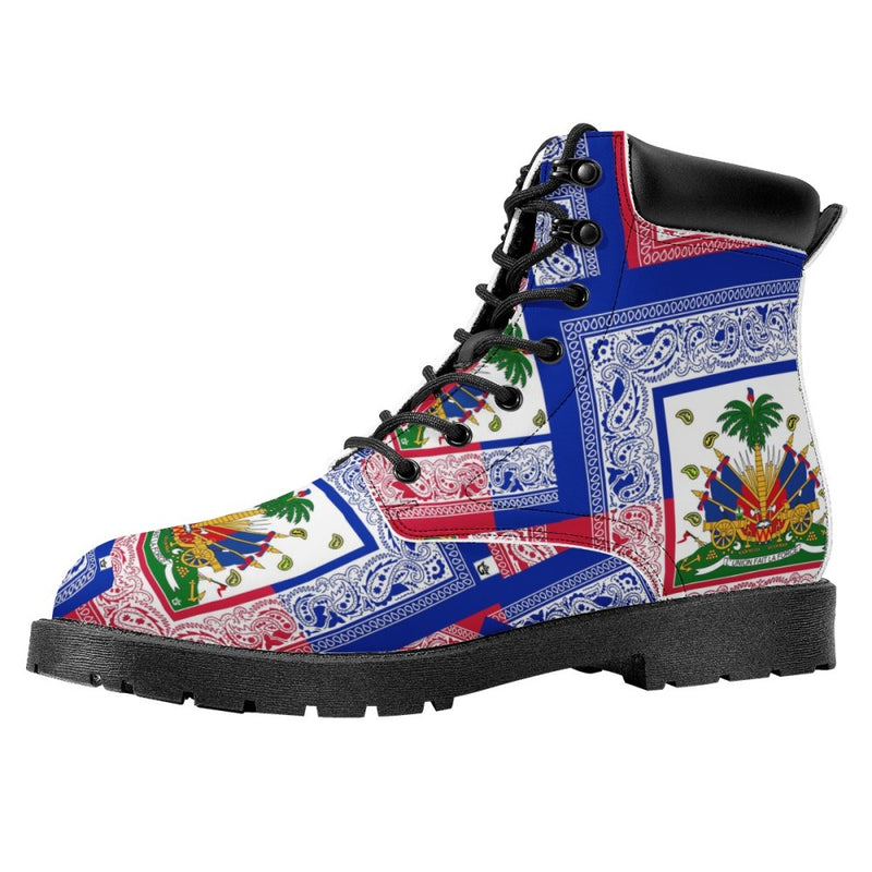 TMMG HAITI HAITIAN FLAG BANDANA BOOTS