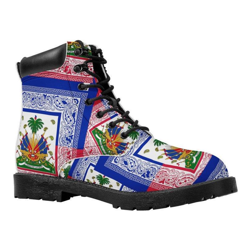 TMMG HAITI HAITIAN FLAG BANDANA BOOTS