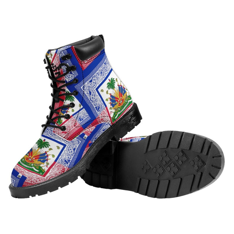 TMMG HAITI HAITIAN FLAG BANDANA BOOTS