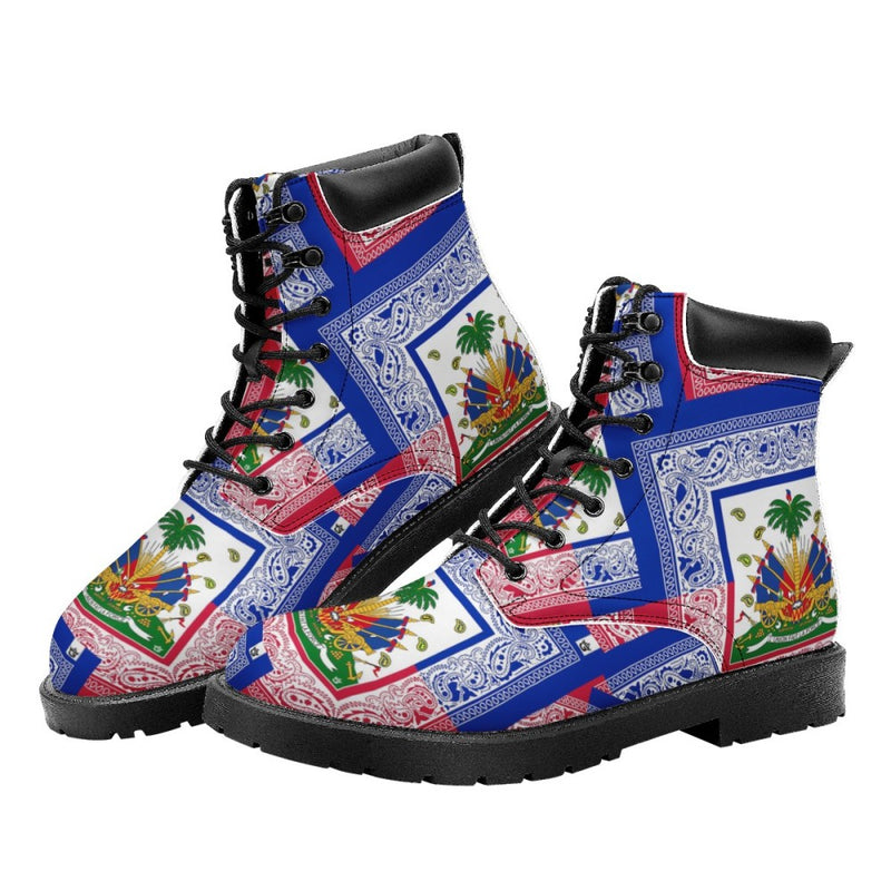 TMMG HAITI HAITIAN FLAG BANDANA BOOTS