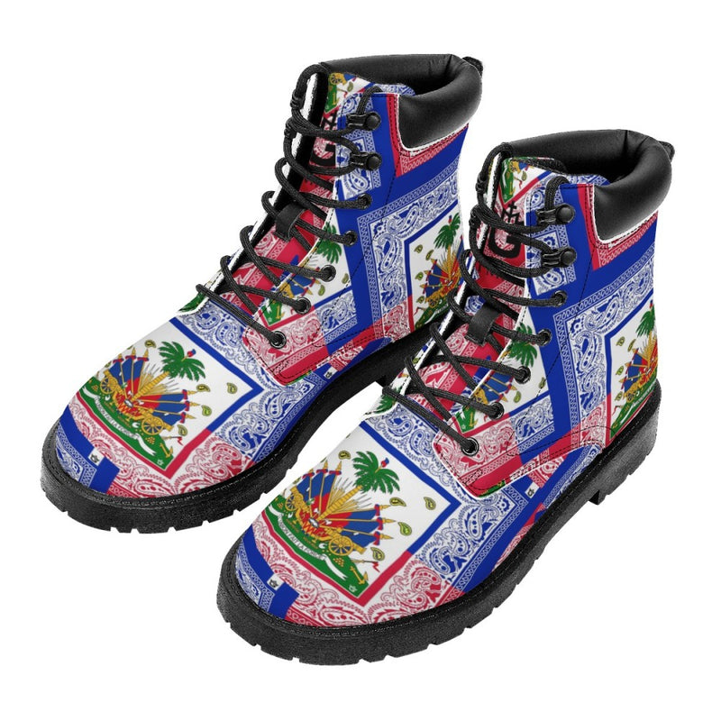 TMMG HAITI HAITIAN FLAG BANDANA BOOTS