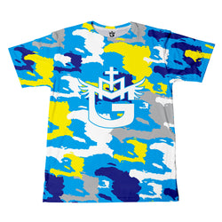 TMMG HAITI SKY BLUE CAMO MAP T-SHIRT