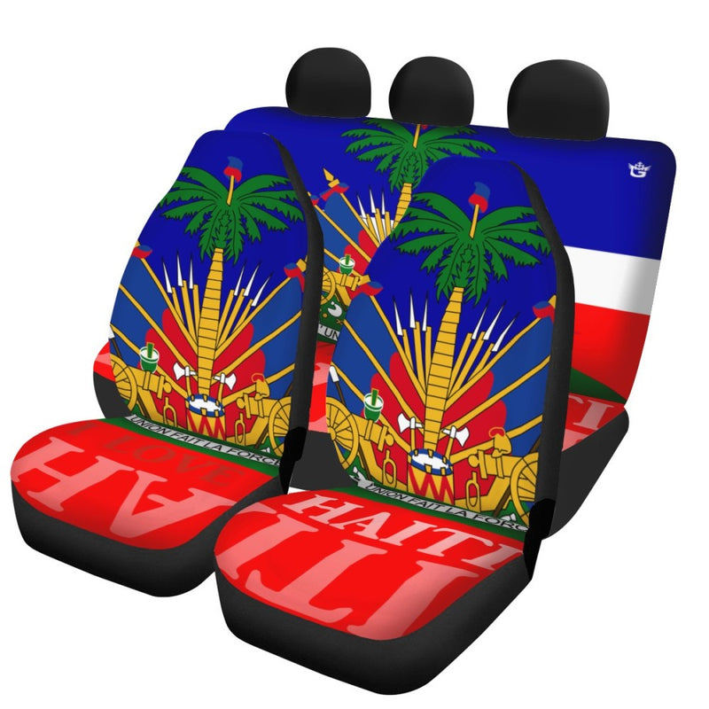 TMMG Haiti Flag Car Seat Cover Set