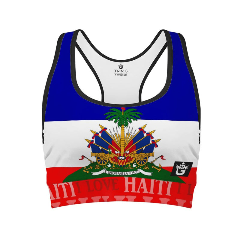 TMMG Haiti Flag Sports Bra