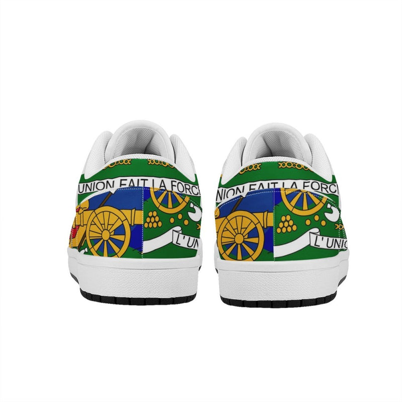 TMMG HAITI Haitian Flag Low Top Leather Sneakers