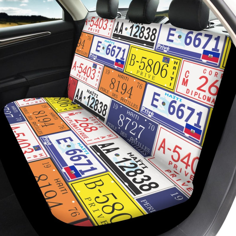 TMMG Haiti License Plates Car Seat Cover Set