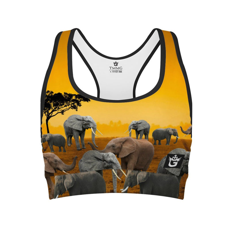 TMMG Safari Elephant Sports Bra