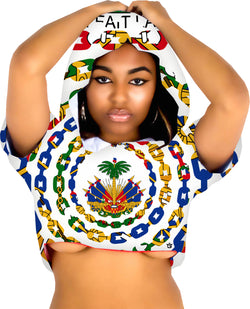 TMMG HAITI URBAN LINK CROP TOP HOODIE