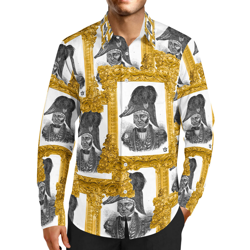 TMMG LUXURY JEAN JACQUES DESSALINES ALL OVER DRESS SHIRT
