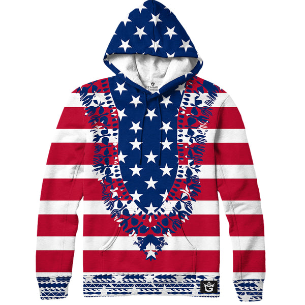 TMMG LUXURY INSPIRED USA AMERICAN FLAG DASHIKI HOODIE