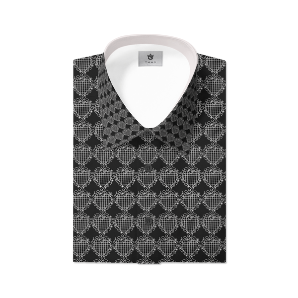 BLACK TMMG LUXURY PLAID DRESS SHIRT INSPIRED BY EZILI DANTO