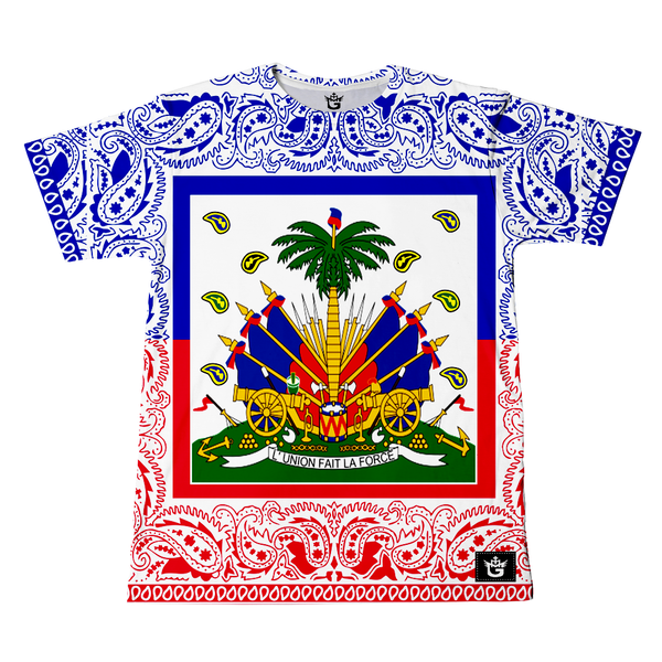 TMMG HAITI HAITIAN FLAG BANDANA T-SHIRT