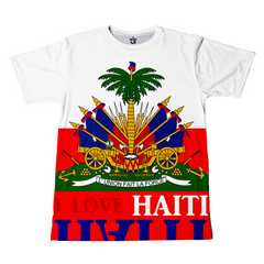 TMMG HAITI ORIGINAL WHITE HAITIAN FLAG T-SHIRT - TMMG