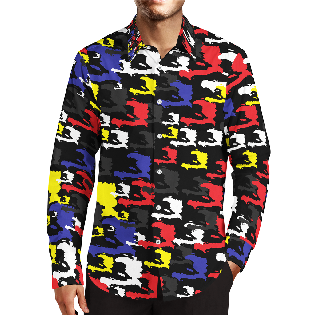 Blue camo sale dress shirt