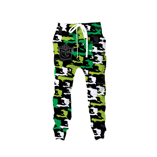 TMMG LUXURY HAITI MAP GREEN CAMO JOGGERS