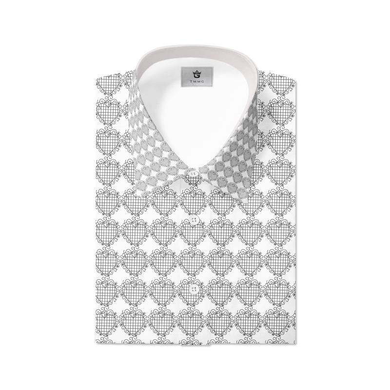 WHITE TMMG LUXURY PLAID DRESS SHIRT INSPIRED BY EZILI DANTO
