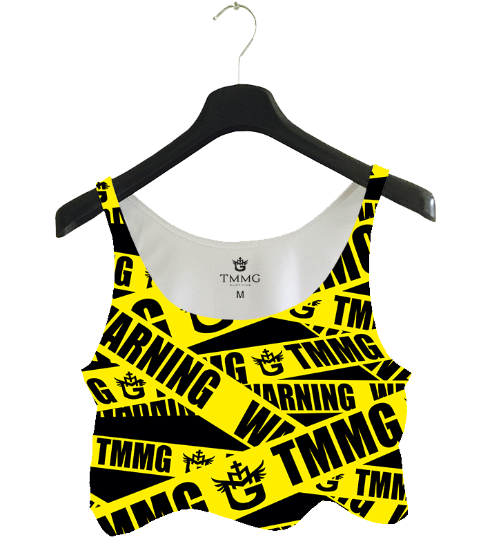 TMMG WARNING TANK TOP CROP