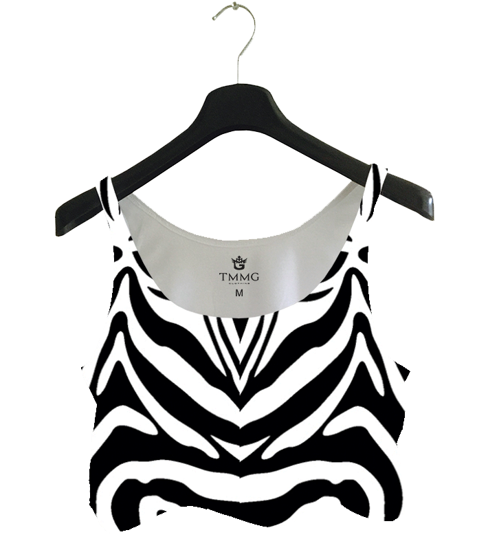 TMMG ZEBRA TANK TOP CROP