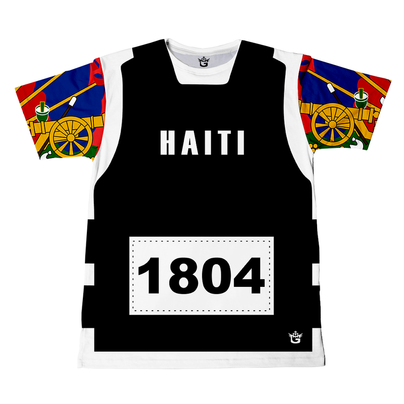 TMMG BLUE HAITIAN FLAG HAITI 1804 BULLETPROOF VEST STYLE T-SHIRT
