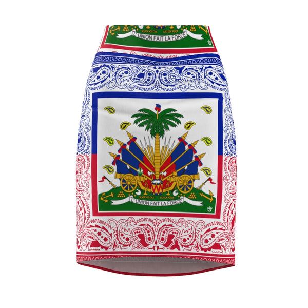 TMMG Haitian Flag Bandana Women's Pencil Skirt